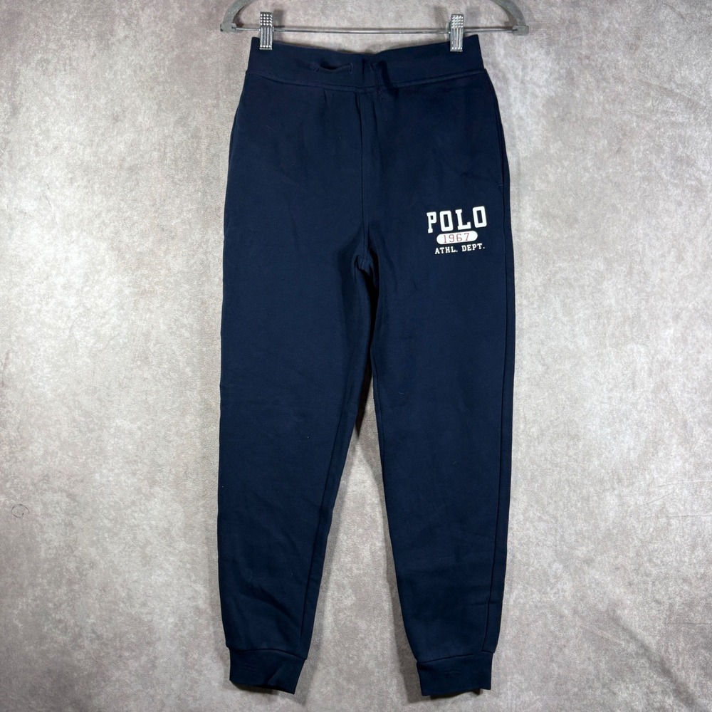 Polo Ralph Lauren Sweatpants Kids M 10-12 Navy Athl. Dept. Jogger‎ Fleece Cotton